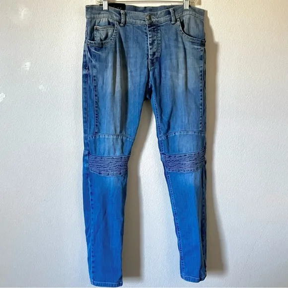 Zara Men’s Streetwear Modern Casual Retro Y2K Skinny Leg Blue Jeans US 34