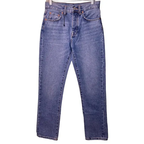 Zara Man Men’s Size 29x31 Cotton Structured Denim Button Fly Straight Fit Jeans