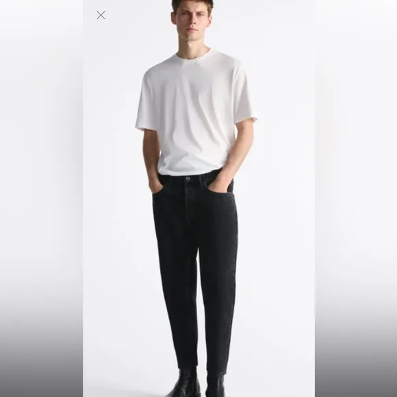 Zara Mens Slim Cropped Back Jeans