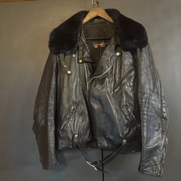 Brooks Leather 70s Biker Jacket