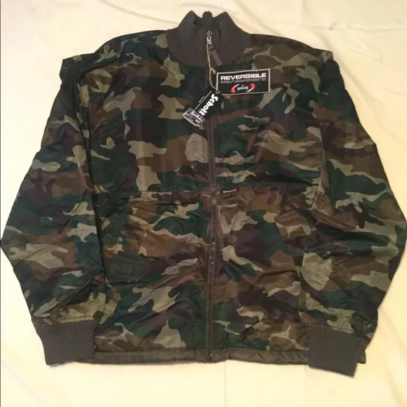 Schott NYC Reversible Camouflage Mock-neck Jacket
          
      NWT