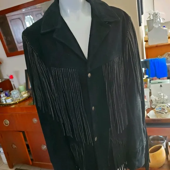 Schott Vintage Black Suede Coat