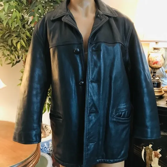 SCHOTT - NYC LEATHER BUTTON SINGLE BREASTED