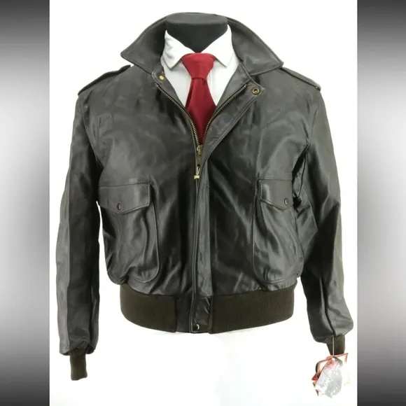 Schott NYC Men's Brown G1 Leather Aviator Flight TOP GUN Bomber Jacket Sz 48
          
      NWT