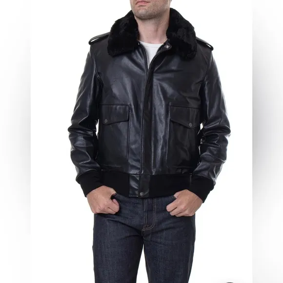 Schott NYC black A-2 Naked Cowhide Leather Flight Jacket STYLE: 184SM Sz 48 NWT
          
      NWT