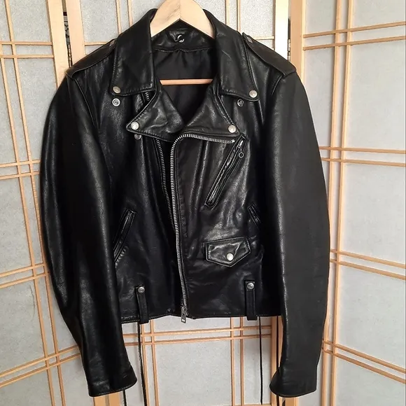 Men's Schott Perfecto 125 Leather Motorcycle Jkt Size 38