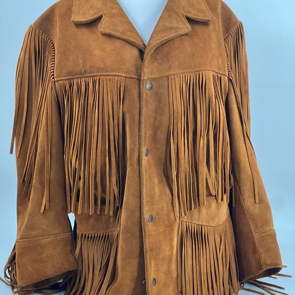 Schott NYC Brown Fringe Jacket