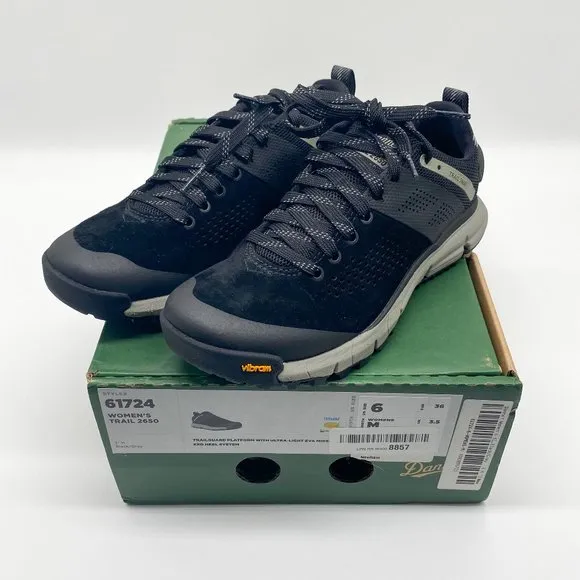 Danner Outdoor Hiking Shoes 6M Womens Trail 2650 3" Leather Textile Black/Gray
          
      NWT