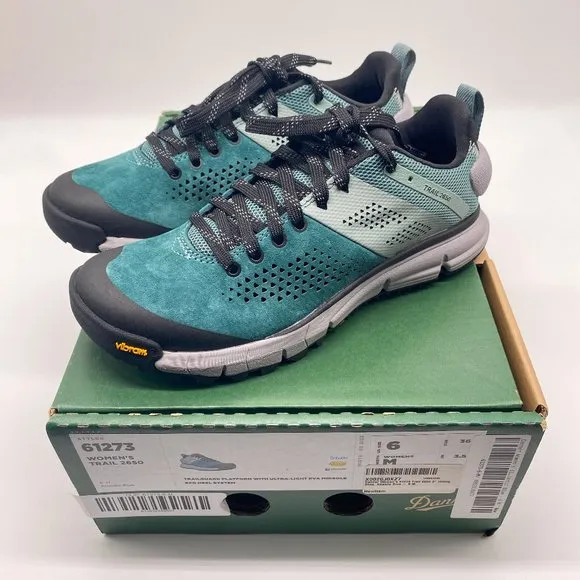 Danner Outdoor Hiking Shoes 6M Women Trail 2650 3" Leather Textile Atlantic Blue
          
      NWT