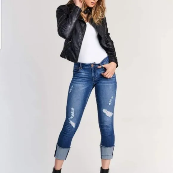 1822 Denim Taylor Cuffed Distressed Jeans(360)