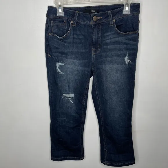 1877 distressed cropped denim jeans size 6