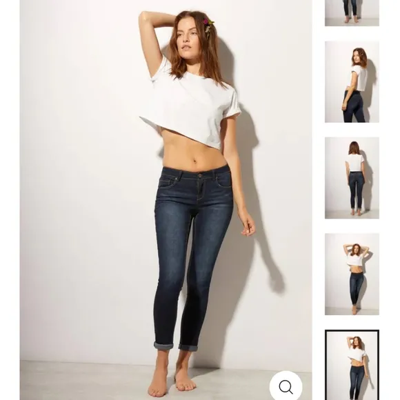EUC 1822 Denim Adrianna Roll Cuff Skinny Jeans