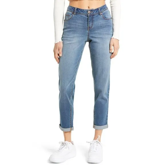 NWT 1822 Denim Roll Cuff Relaxed Stretch Skinny Jeans CA68C1829E2 Womens 26 Blue
          
      NWT