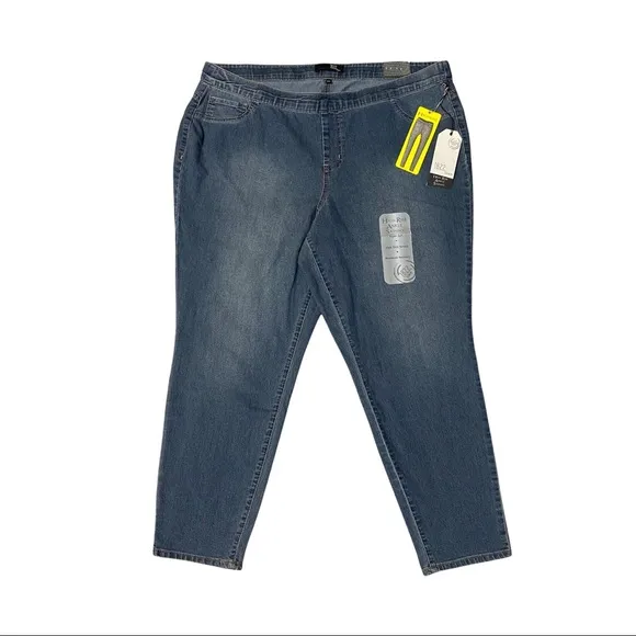 New 1822 DENIM Women’s Pull On High Rise Ankle Skinny Jeans Plus Size 20W NWT
          
      NWT