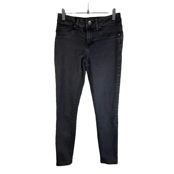 1822 Denim Womens Skinny Jeans Denim Black Size 4