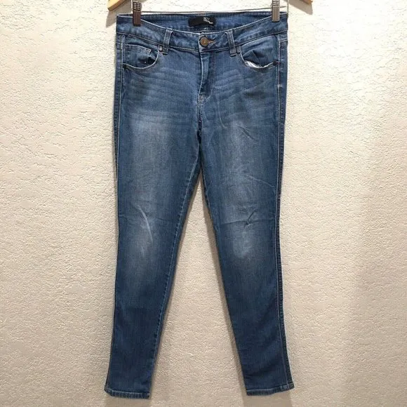 1822 Denim Women's Skinny Studded Jeans Size 28 Stretch Metal Logo Cotton