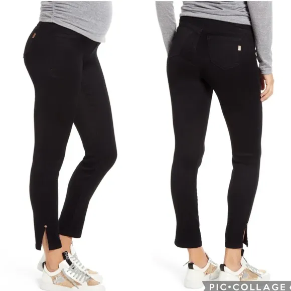 1822 Denim Butter Ankle Slit Skinny Black 25 Maternity
          
      NWT