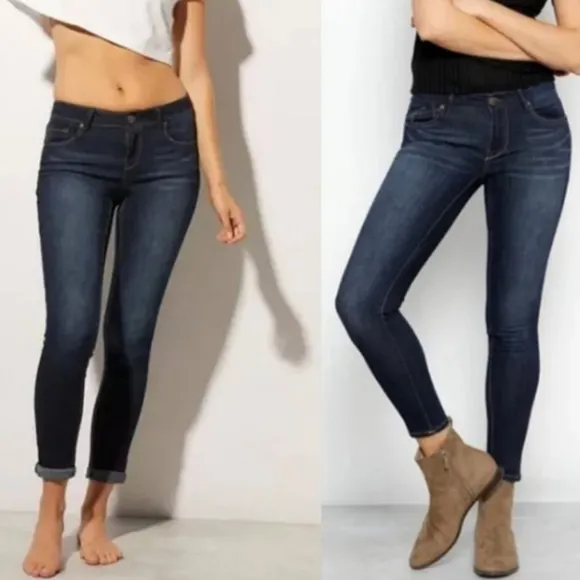 1822 Denim Adrianna Dark Wash Skinny Leg Jeans 8