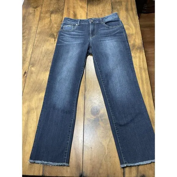 1822 Denim Jeans Size 6 Womens Straight Leg Low Rise Medium Wash Blue