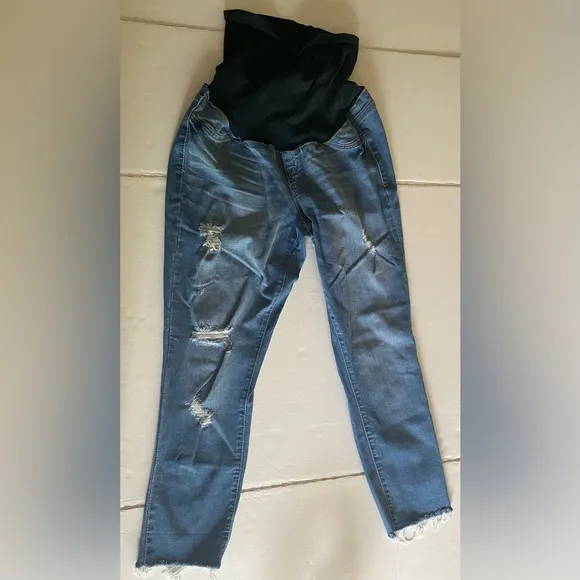 1822 Denim Maternity Distressed Jeans Womens Size XL