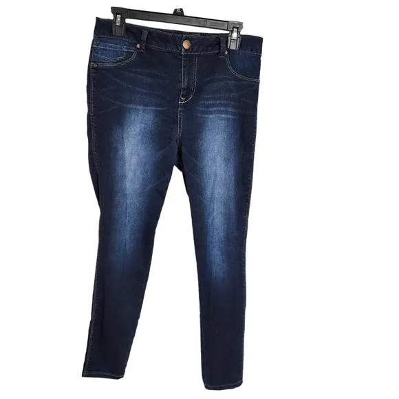 1822 Denim Womens Jegging Skinny Jeans Size 30 Blue Dark Wash Stretch Mid Rise