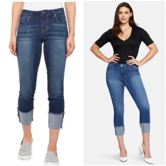 1822 Denim Taylor Rolled Cuff Crop Jeans