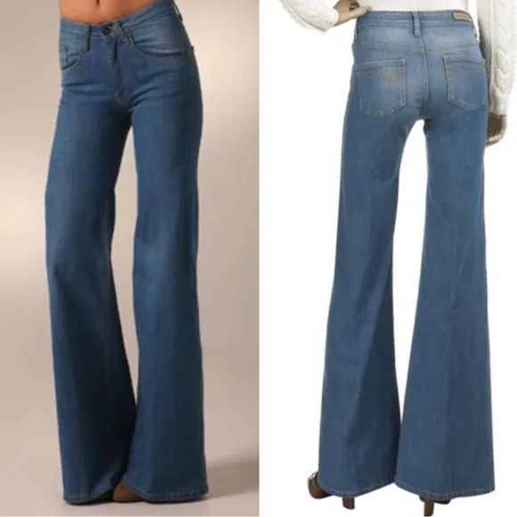 18th Amendment Colbert Wide Leg Flare Jeans Denim Size 28 Mid Rose 5 pockets
          
      NWT
