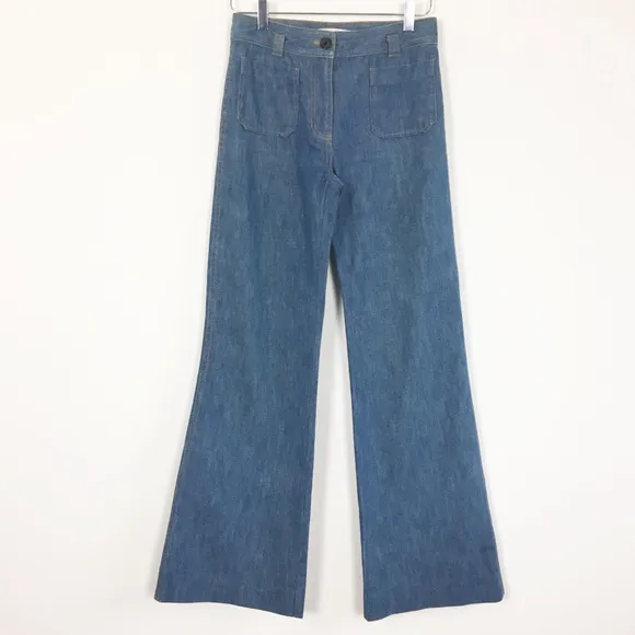 3.1 Phillip Lim wide leg flare high rise jeans 2