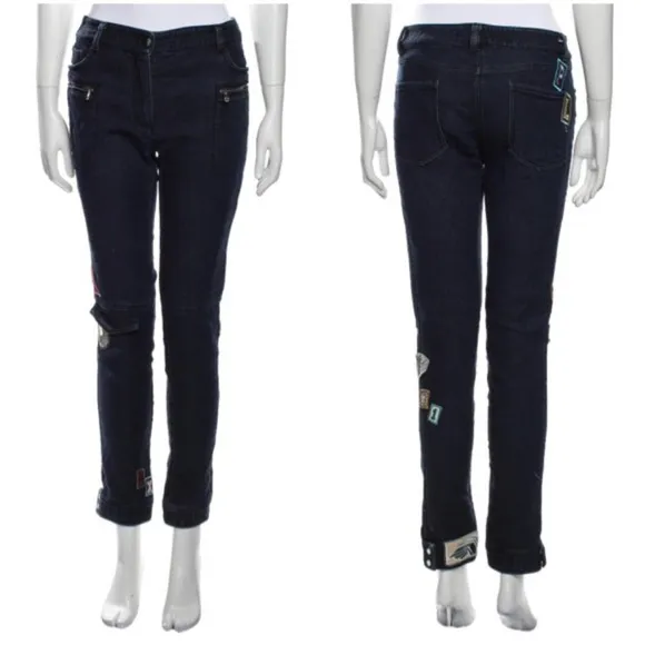3.1 Phillip Lim | High Rise Embellished Skinny Jeans Size 8