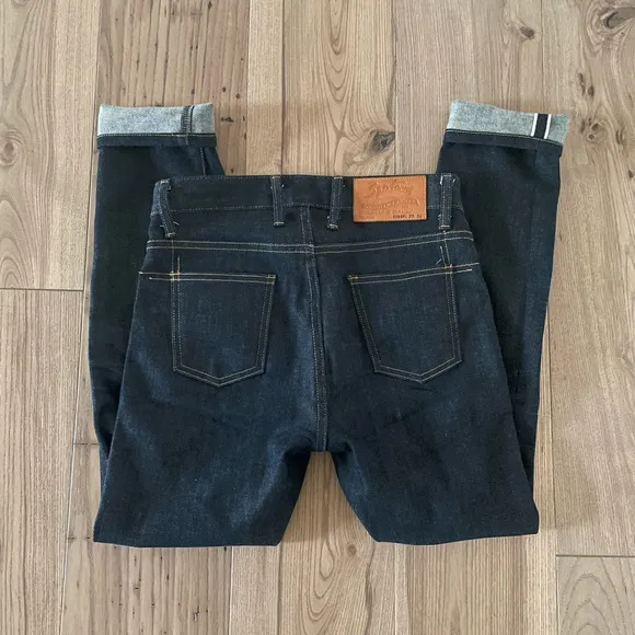 3sixteen + 77BSP Self Edge Slim Skinny Fit Indigo Selvedge Raw Jeans Size 27