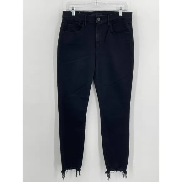 3X1 High Rise Black Frayed Bottom Women's Jeans 31
