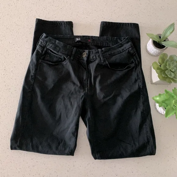 3x1 w2 black cropped skinny jeans size 26