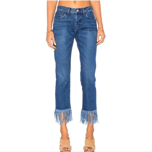 3X1 Fringe Straight Crop in Lima jeans 26 $168