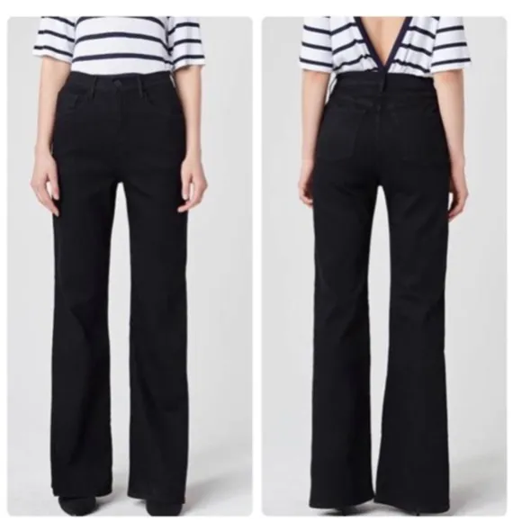 3X1 Black Adeline Split Flare Trouser/Wide Leg Jeans Sz 26 black not
          
      NWT