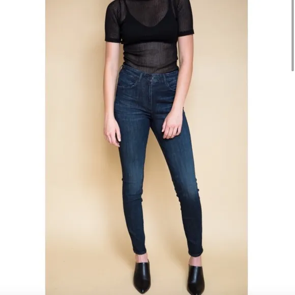3x1 High Rise Dark Wash High Waisted Authentic Skinny Jeans