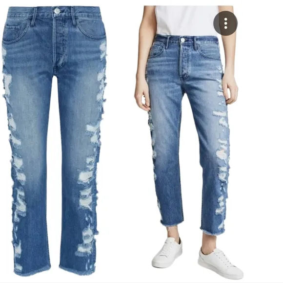 3x1 NYC DISRESSED JEANS SIZE 28