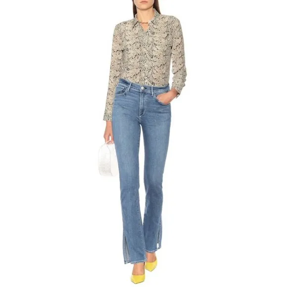 3X1 NYC 25X34 Jaco High Rise Split Seam Flare Jean Tall Long