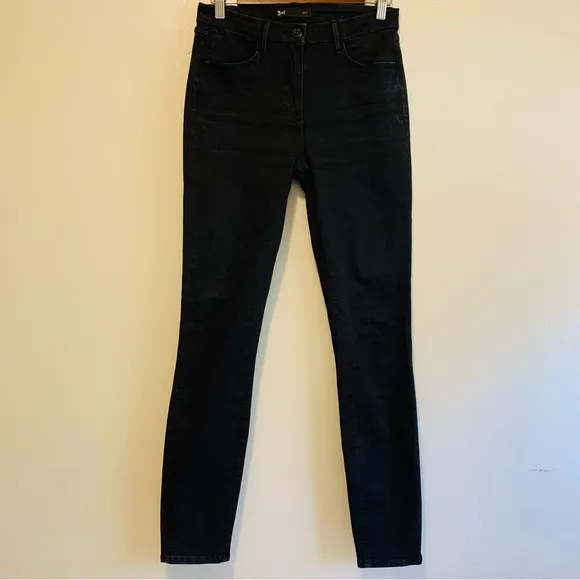 3x1 NYC black coated skinny jeans size 29