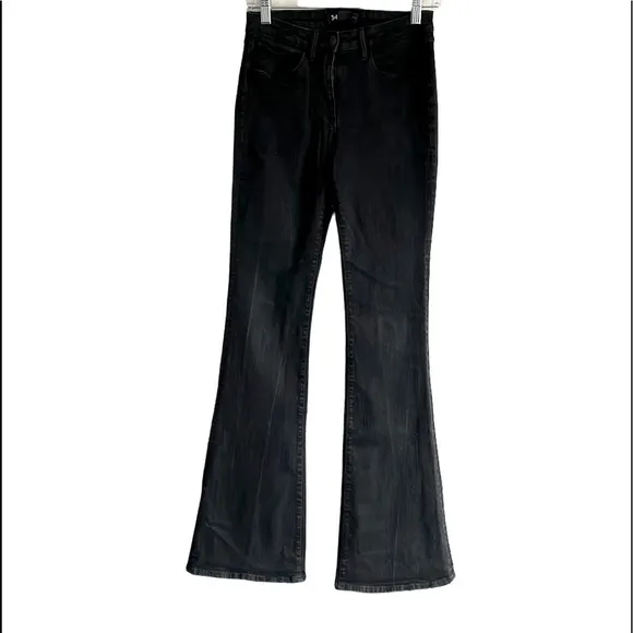 3X1 NYC Flare Jeans Wide Leg Black High Rise 25