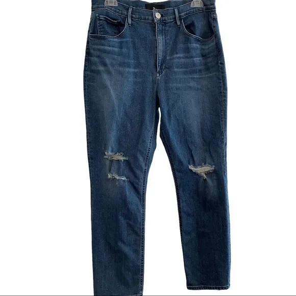 3x1 Women's Colette Slim Crop Jeans‎ High Rise Frayed Distressed Sz 32