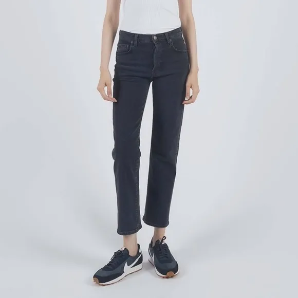 6397 Made in Italy Straight Leg Black Jean Sz 25