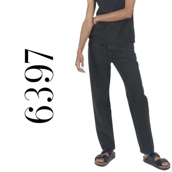 6397 BAGGY COTTON OLD BLACK JEAN 24