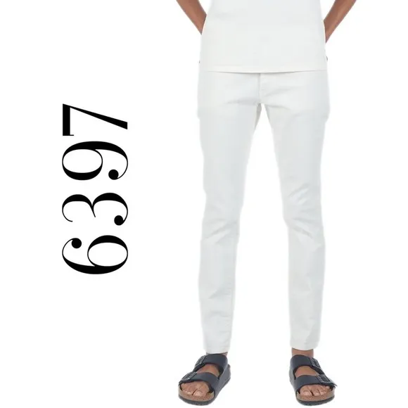 6397 MINI SKINNY COTTON JEAN IN WHITE STRIPE 24
          
      NWT