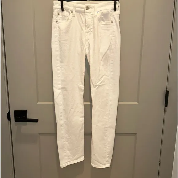 7 FOR ALL MANKIND WHITE JEANS