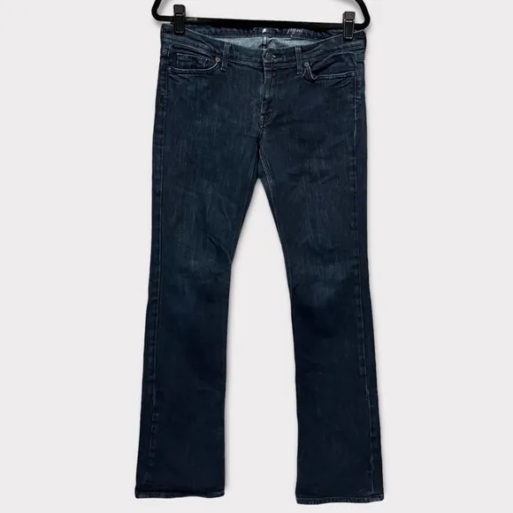 7 for all Mankind (7FAM) Flynt Bootcut Low-rise Jeans size 31 dark blue
