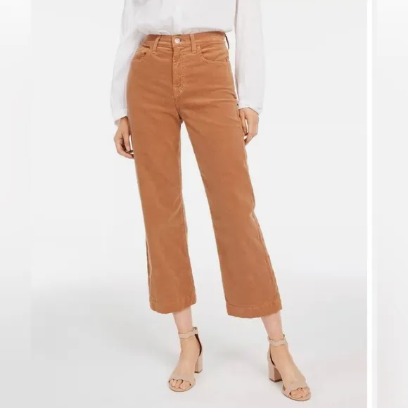 7 For All Mankind Alexa High Rise Cropped Corduroy Jeans