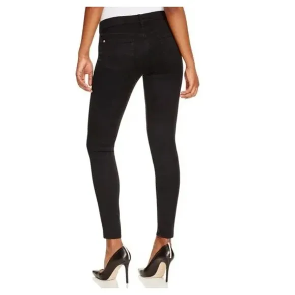 7 FOR ALL MANKIND Black Ankle Guenevere Skinny Jeans Size 32