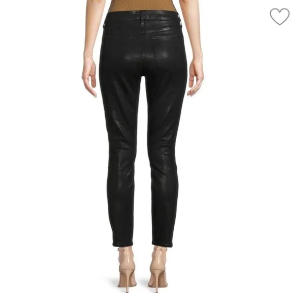 Jen7 Coated Black Ankle Skinny Jeans size 16 wet look
          
      NWT