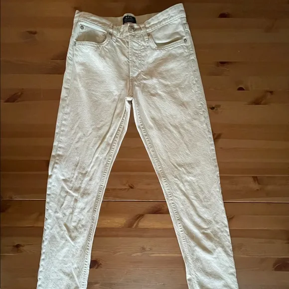 APC Petit Standard cream jeans, size 27