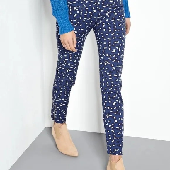 A.P.C. Blue Jeans with Ankle Zip Leopard Pants
          
      NWT